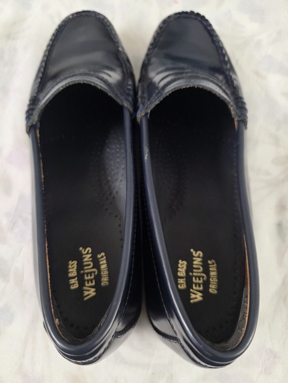 G.H.Bass Weejuns Originals Whitney Leather Loafer Dark Blue Size 10M - Picture 4 of 9